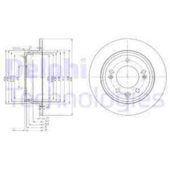 ARKA FREN AYNASI DISKI HYUNDAI I30 07 12 IX35 10> CEED 06> SPORTAGE 10> 262 MM - DELPHI BG4082C