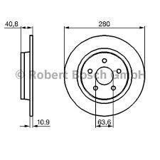 ARKA FREN (AYNASI) DISKI FOCUS II CB4 04>11 C-MAX (DM2)  07>09 VOLVO  V50 04>12 C30 06>12  C70 II  0 - BOSCH 0986479170