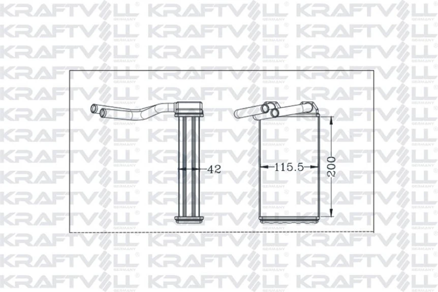 Honda Kalorıfer Radyatoru Honda CIVIC 1996-2001 - Kraftvoll 08050317