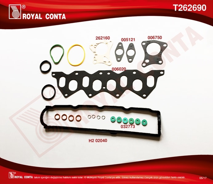 UST TAKIM CONTASI KANGOO CLIO R19 R21 1,9TD - ROYAL T262690