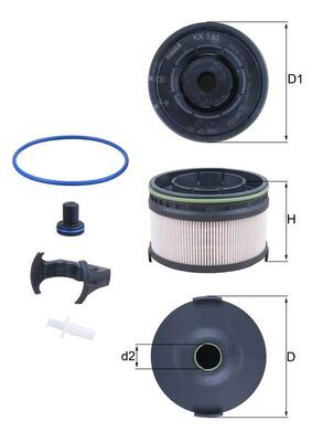YAKIT FILTRESI (OM654) W177 18> W247 18> W205 18> S205 18> C205 18> W213 16> S213 17> C238 16> - MAHLE KX533KIT