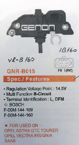 KONJEKTÖR>12V OPEL VECRA C-ZAFIRA 1.9CDTI/SAAB 9-31.9TID-1.9TTID140AMP(L.DFM) - GENON-GNR-B015