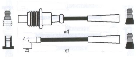 Psa Bujı Kablosu P306 P406 Xsara Xantıa P405 Xu7jp (1,8 8v) P405 Xu5jp (1,6 8v) - Doduco 7862