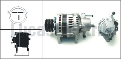 ALTERNATOR 24V 50A ISUZU NPR66 SAMPIYON - LUCAS LEA0651