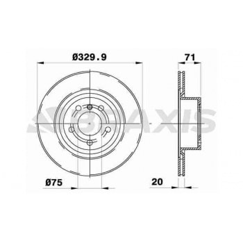 FREN DISKI ARKA BMW F25 F26 - BRAXIS AD0993