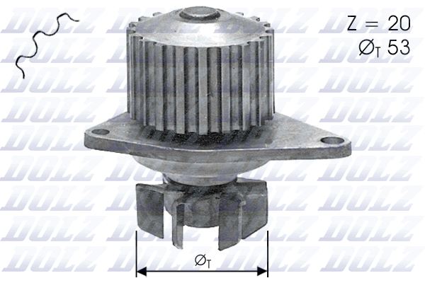 DEVIRDAIM SU POMPASI P106 P205 P206 AX SAXO PARTNER BERLINGO < 03 TU3JP (1,4 8V) 20DIS - DOLZ C110