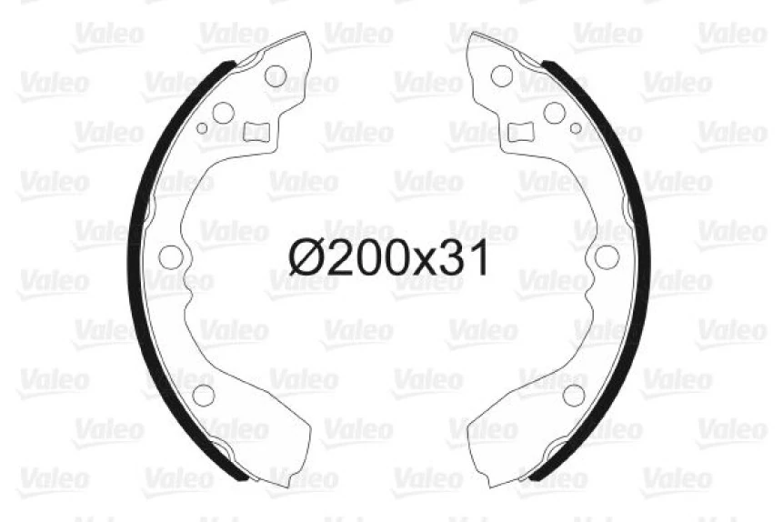 Kia Fren Balatası Arka Kampana Kia Cerato 10-> Rio 00-05 (200×25) - Valeo 564178