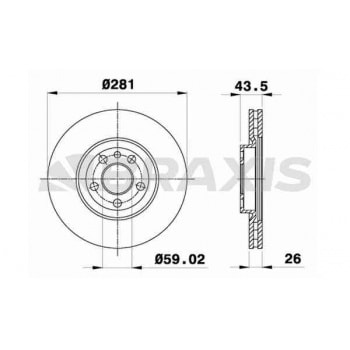 ON FREN DISK AYNASI EXPERT JUMPY SCUDO P806 EVASION 1.9TD / 2.0 / 2.0T / 2.1 TD (94 06) / (HAVA SOGU - BRAXIS AE0121