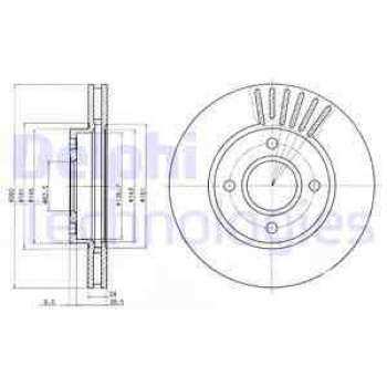 ON FREN DISK AYNASI MONDEO II / III 92>00 SCORPIO 94>98 COUGAR 98>001,6 16V / 1,8 / 2,0I 16V (260 X - DELPHI BG2699