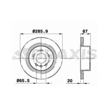 ARKA FREN DISK AYNASI HAVALI OMEGA B 2.6 V6 / 3.2 V6 09 / 00 07 / 03 OMEGA B KOMBI 2.6 V6 / 3.2 V6 0 - BRAXIS AE0500