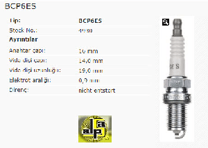 Unıversal Buji-Kalem Tek Tir. Skoda/ford (pullu Tip) - Ngk-Bcp6es