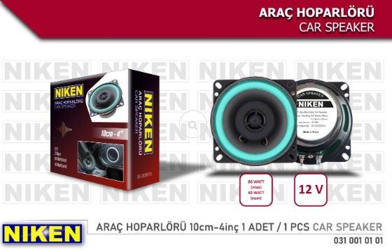 Unıversal Arac Hoparloru 10cm 4inc / Adet - Niken 031 001 01 01