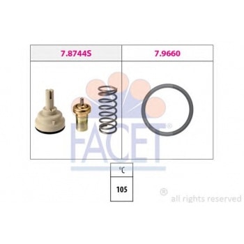 TERMOSTAT 105° GOLF V VI JETTA III IV PASSAT SCIROCCO TIGUAN ALTEA LEON OCTAVIA SUPERB YETI A1 A3 1, - FACET 7.8744