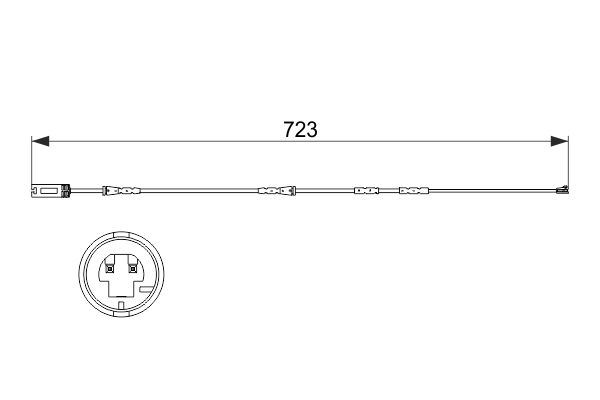 FREN BALATA FISI ON (uzunluk 723 mm) BMW E81 E87 E90 E92 E93 - BOSCH 1987473514
