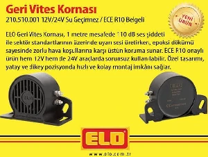 Unıversal Geri Vites Kornası 12v/24v Su Geçirmez E-Mark Onaylı - Elo-210510001