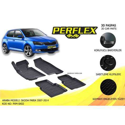 PASPAS 3D HAVUZLU X-MAT FABIA 2007-2014 - PERFLEX PXM-SK02