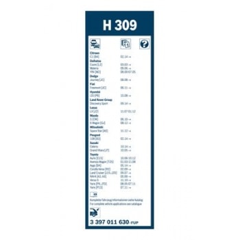 SILECEK SUPURGESI ARKA CAM PLASTIK [300 MM] FIAT FREEMONT - BOSCH 3397011630