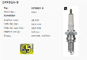 Unıversal Buji- Yam/kawas/hon/suz.hoby Mot - Ngk-Dpr9ea-9