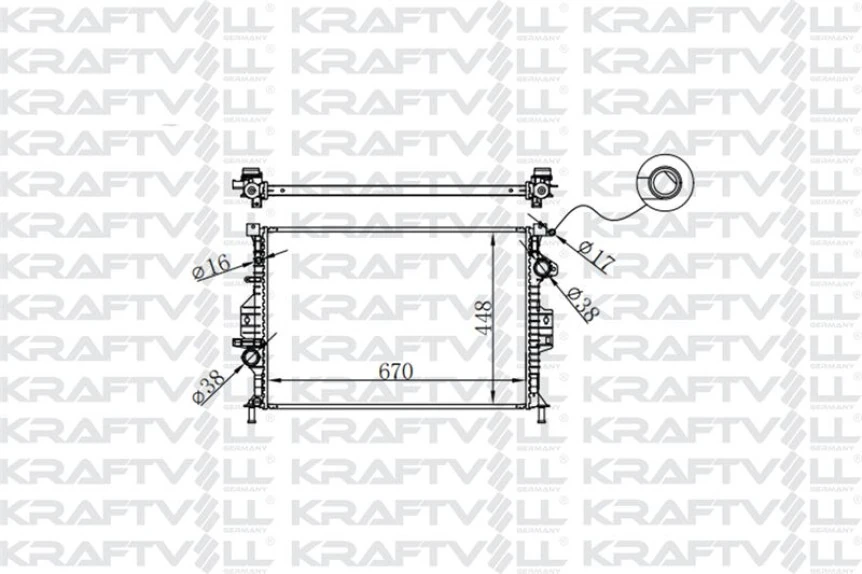 Ford Motor Su Radyatoru Focus III 11>17 C Max 2,0tdci 10>15 Mondeo IV 07>14 S Max Galaxy 07>15 2,0tdci / - Kraftvoll 08040063