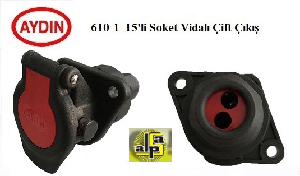 TIR RÖMORK FİŞİ DİŞİ 7'Lİ KIRMIZI VİDALI PLASTİK - AYDIN-610-1