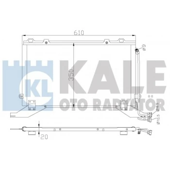 Mercedes Klima Radyatoru E-Class W210 96>02 S210 96>03 - Kale 343045