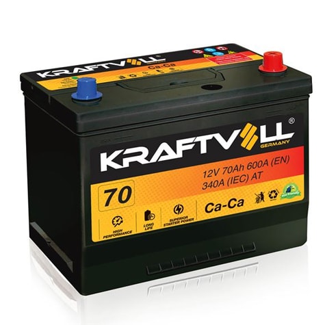 AKU 12V 70 AH N50 (260×173×225) TAM KAPALI ASYA - KRAFTVOLL 18010010