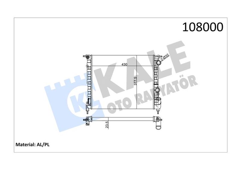 MOTOR RADYATOR R19 1,4 GTX / GTE (2 SIRA AL+PL) (0555552AL) - KALE 0507072AL