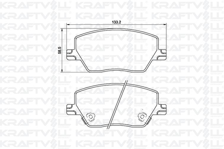 ON FREN BALATASI FIAT EGEA 1.3 / 1.4 / 1.6D MULTIJET 15> - KRAFTVOLL 07010072