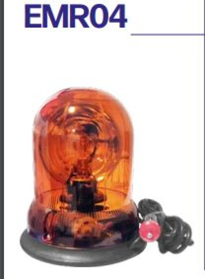 Unıversal Truck Doner Tepe Lambası 24v Miknatıslı Cakmak Fisli Sarı - Emir Emr04