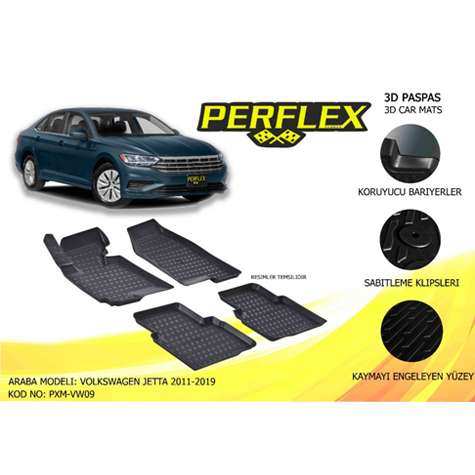 PASPAS 3D HAVUZLU X-MAT JETTA  2011-2019 - PERFLEX PXM-VW09