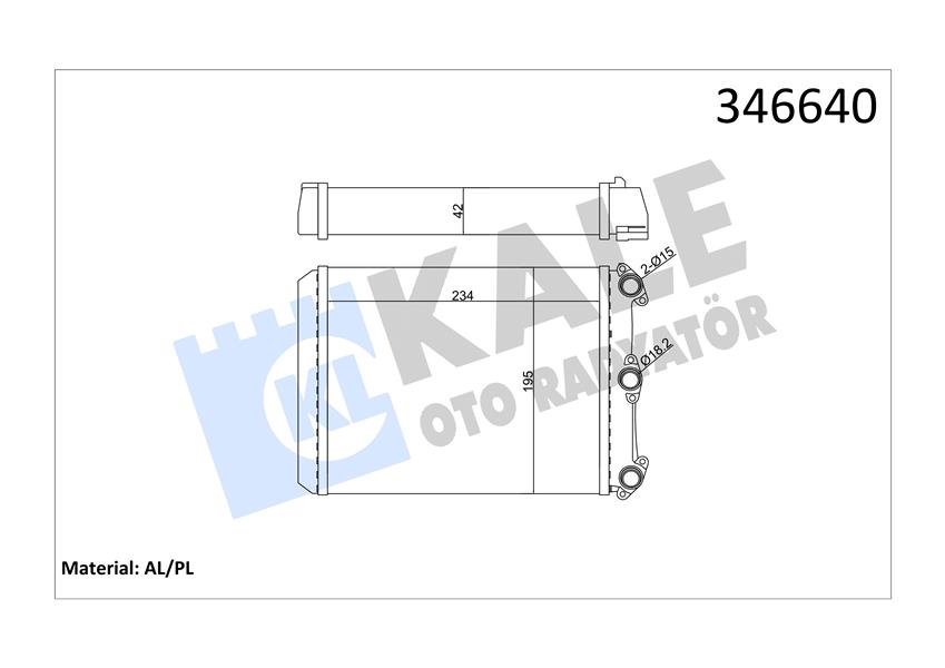 KALORIFER RADYATORU W123 79>85 S123 79>85 C123 77>85 - KALE 346640