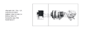 ALTERNATÖR-A127 BMC LEVEND 80 KAMYONET 12V-55A-V.P.   6PK KAYIŞ - LUCAS-61920161