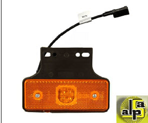 YAN İŞARET LAMBA-24V SARI BRAKETLİ 4 LEDLİ  DIŞ BAĞLANTI TESİSATLI - VARROC-3030M025Y30A
