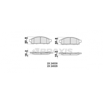 ON FREN BALATASI MITSUBISHI L200 2.5 D 4×4 2006-2012 PAJERO 2008-> L200 2.4 2015-> FIAT FULLBACK 15- - BRAXIS AB0187