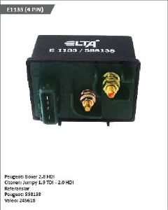 Unıversal Kizdirma Rolesi-12v Peugeot Boxer 2,8 Hdi/2000 Hdi 4 Fişli  598138 - Elta-E1133