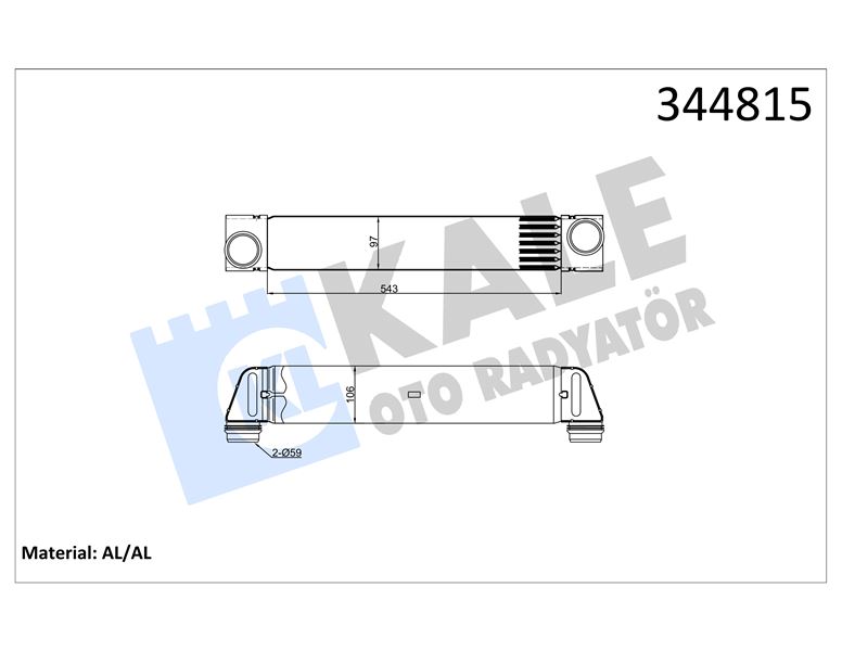 TURBO RADYATORU BMW N52 M57 E60 E61 - KALE 344815