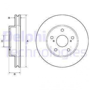 ON FREN DISKI (AYNASI) TOYOTA HILUX VIGO 2,5 2005 2015 (PASLANMAZ BOYALI) / (275X5) - DELPHI BG4758C