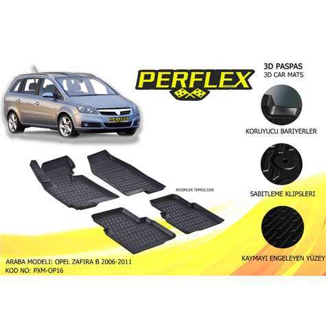 Opel Paspas 3d Havuzlu X-Mat Zafıra B 2006-2011 - Perflex Pxm-Op16