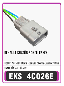 SOKET>RENAULT SENSOR   ERKEK - EKS-4C026E