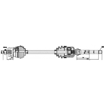 AKS SAG KOMPLE P405 SRI YM P306 EM (DIS FREZE: 25, IC FREZE: 24, BOY: 880MM) 1,6 1,8 1,9 BENZINLI XU - GSP 245022