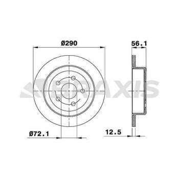 ARKA FREN DISKI CHRYSLER GRAND VOYAGER III VOYAGER IV - BRAXIS AE0410