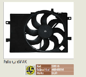 FAN MOTORU>KOMPLE PALIO 1.2 16V A/C - SGR-59916