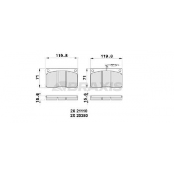 ON FREN BALATASI MASTER P28D P30D P35D T28D T30D T35D ( 98) / (FISLI) - BRAXIS AB0332