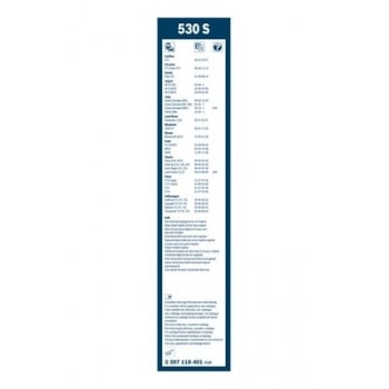 SILECEK SUPURGESI TAKIM TWIN RUZGARLIKLI [530 / 530 MM] - BOSCH 3397118401