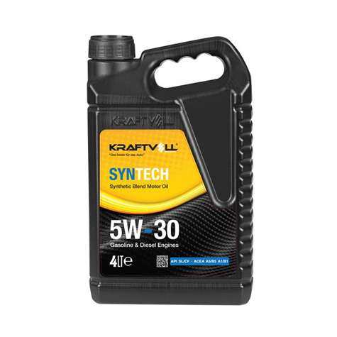 YAG & ANTIFIRIZ MOTOR YAGI BENZIN-DIZEL 5W30 YARI SENTETIK SL/CF 4 LT. - KRAFTVOLL 17011002