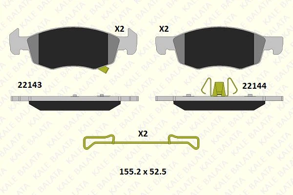 Opel On Fren Balatası 14 Jant Corsa E 14 > Adam 13 > - Kale B 22143 171 15 Ans