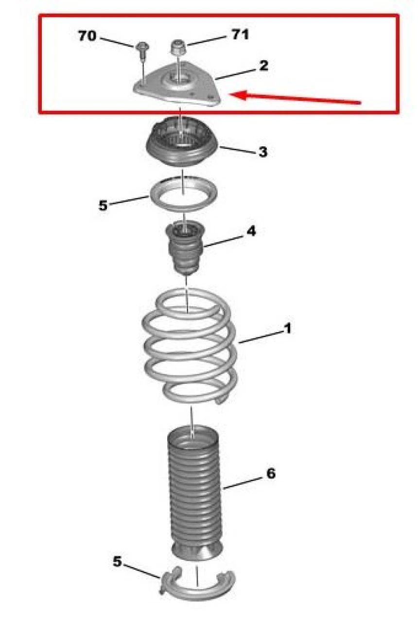 Psa Amortısor Takozu P308 Ds4 II Astra L 21> - Psa 9833126680