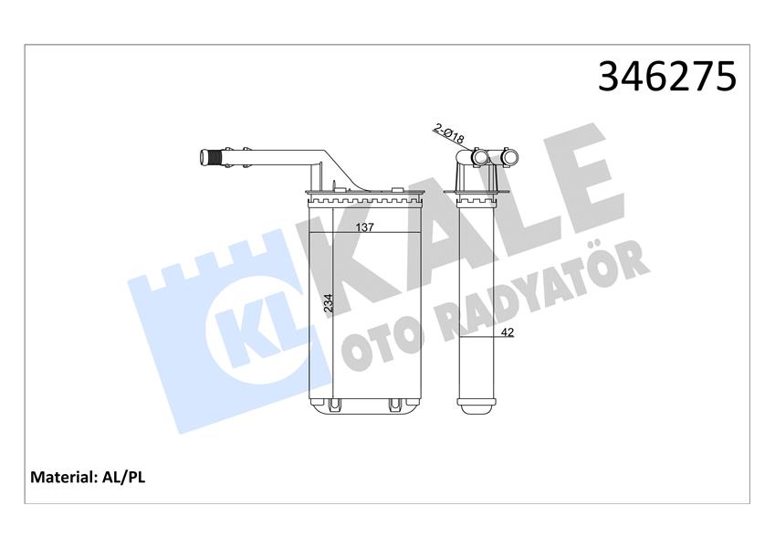 KALORIFER RADYATORU P106 SXO VALEO TIPI 96> - KALE 346275