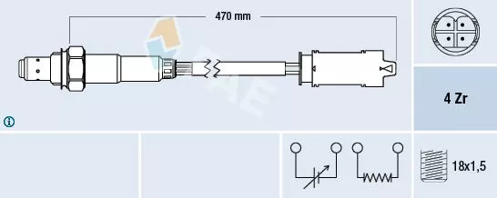 OKSIJEN SENSORU EURO 4 BMW E46 E53 - FAE 77326