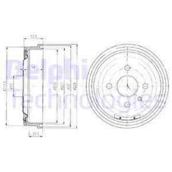 Opel Arka Fren Kampanası Opel Astra, Kadett 09 / 79>01 / 01 - Delphi Bf151